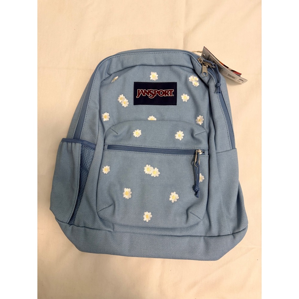 JanSport Cross Town Plus Remix Backpack Tiny Daisies Blue Floral JS0A85VJA6X